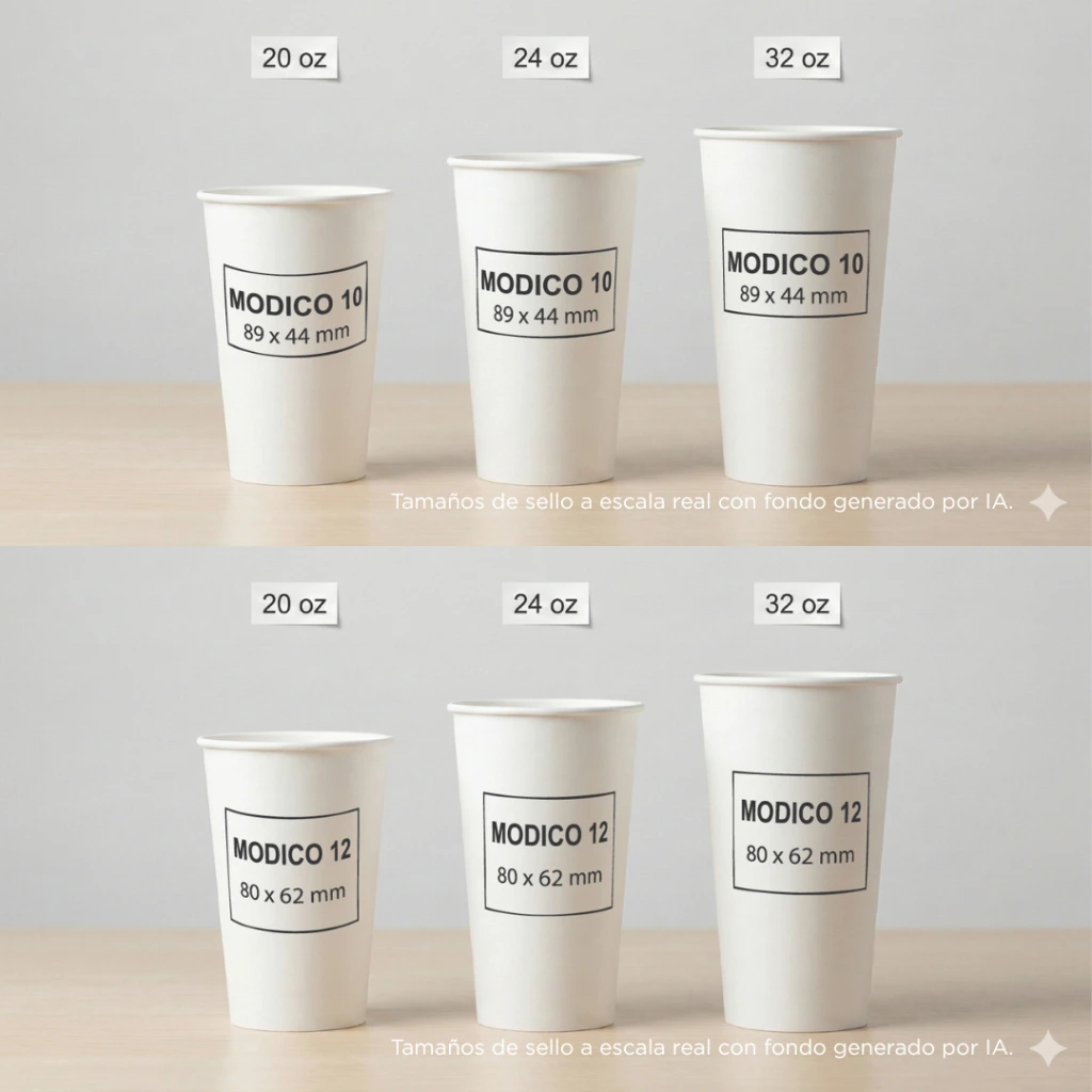 Sello para vaso o contenedor de papel - grande