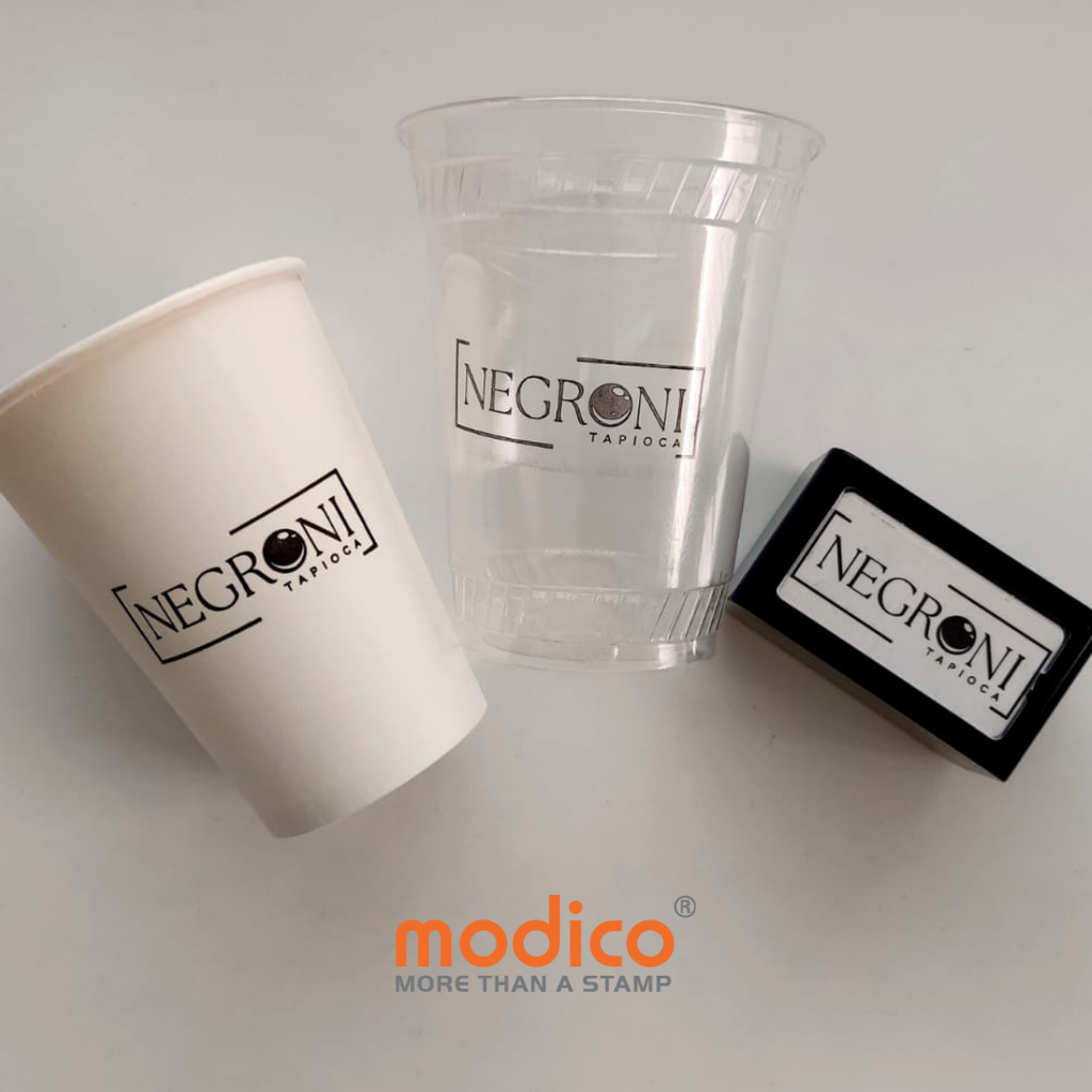 Sello para vaso o contenedor de plástico - mediano (Melon 5, Negro)